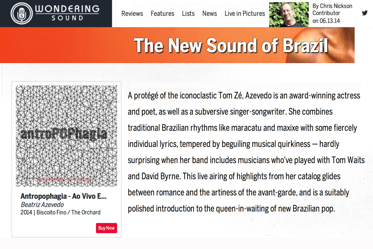 10 artists influencing Brazilian Music B E A T R I Z AZEVEDO